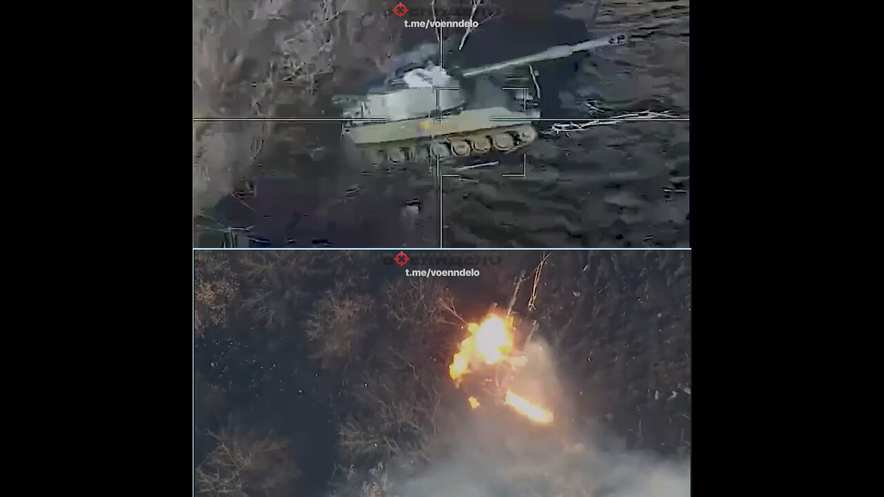 Russian Lancet UAV destroyed American M109 self-propelled artillery gun