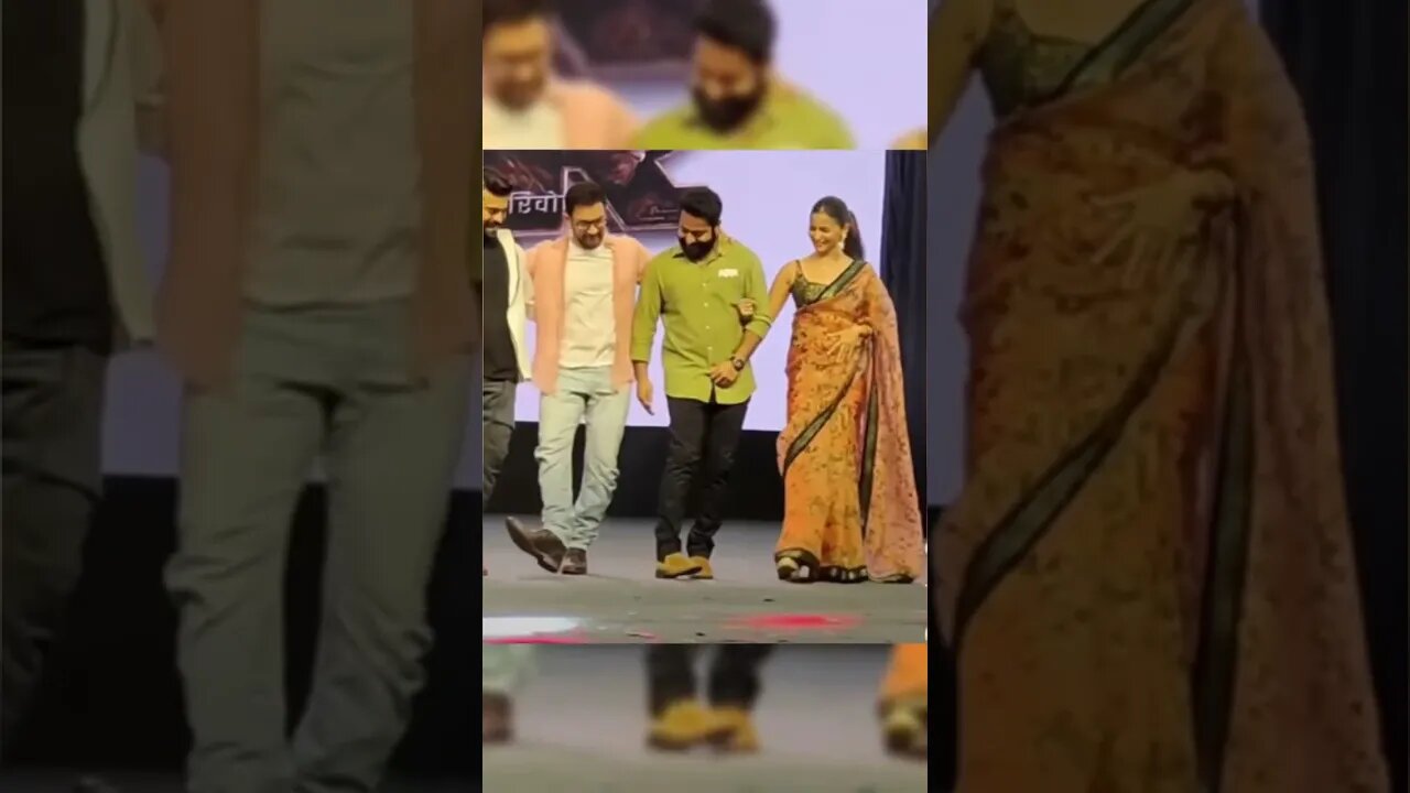 Ram Charan, Amir Khan, Jr NTR, Alia Bhatt - RRR dance - Naatu Naatu song - Rajamouli #SHORTS