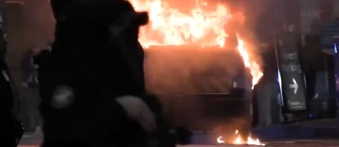 Antifa Set Fire To A Police Car In Atlanta