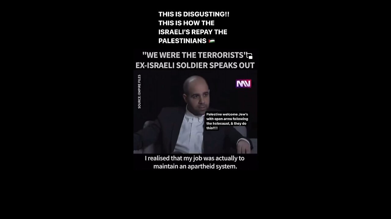 Ex Israeli soldier speaking out