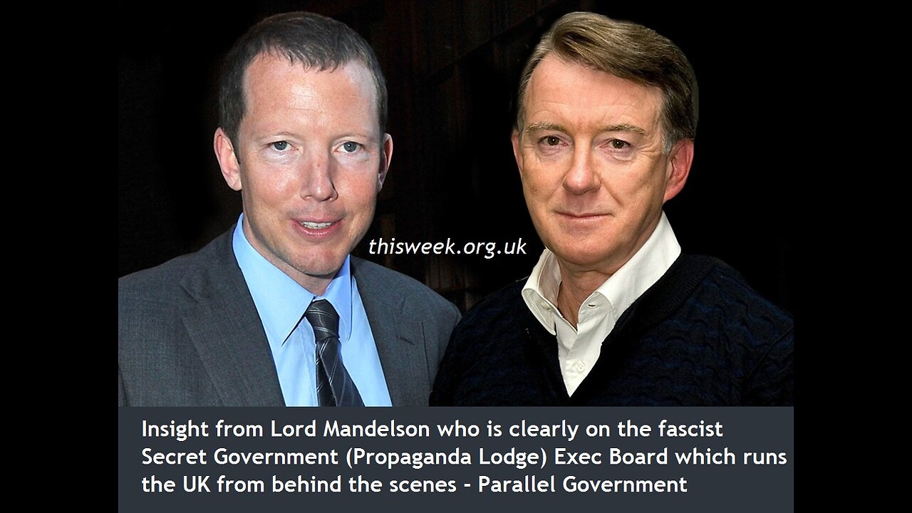 Lord Mandelson (Prince of Darkness) on Irish unity plus North / South Referendum, He's an INSIDER