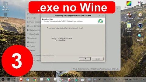 3- Executáveis .EXE do Windows no Wine no Linux