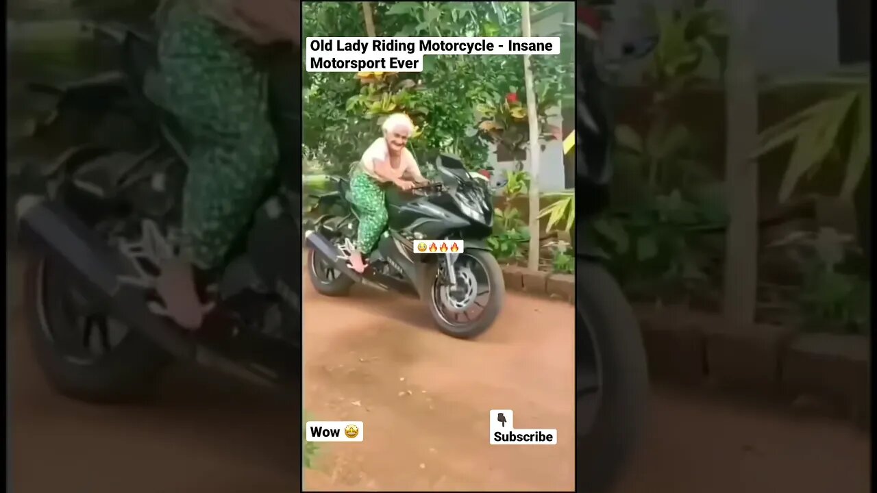 Old Lady Riding Motorcycle - Insane Motorsport Ever #shorts #motorsport #motorcycle #riding #bike