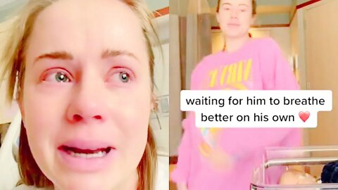 her baby is SICK.. but she dancing on tiktok