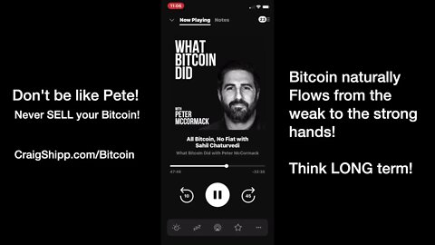 Peter - Weak Lettuce Hands - Never Sell Your Bitcoin