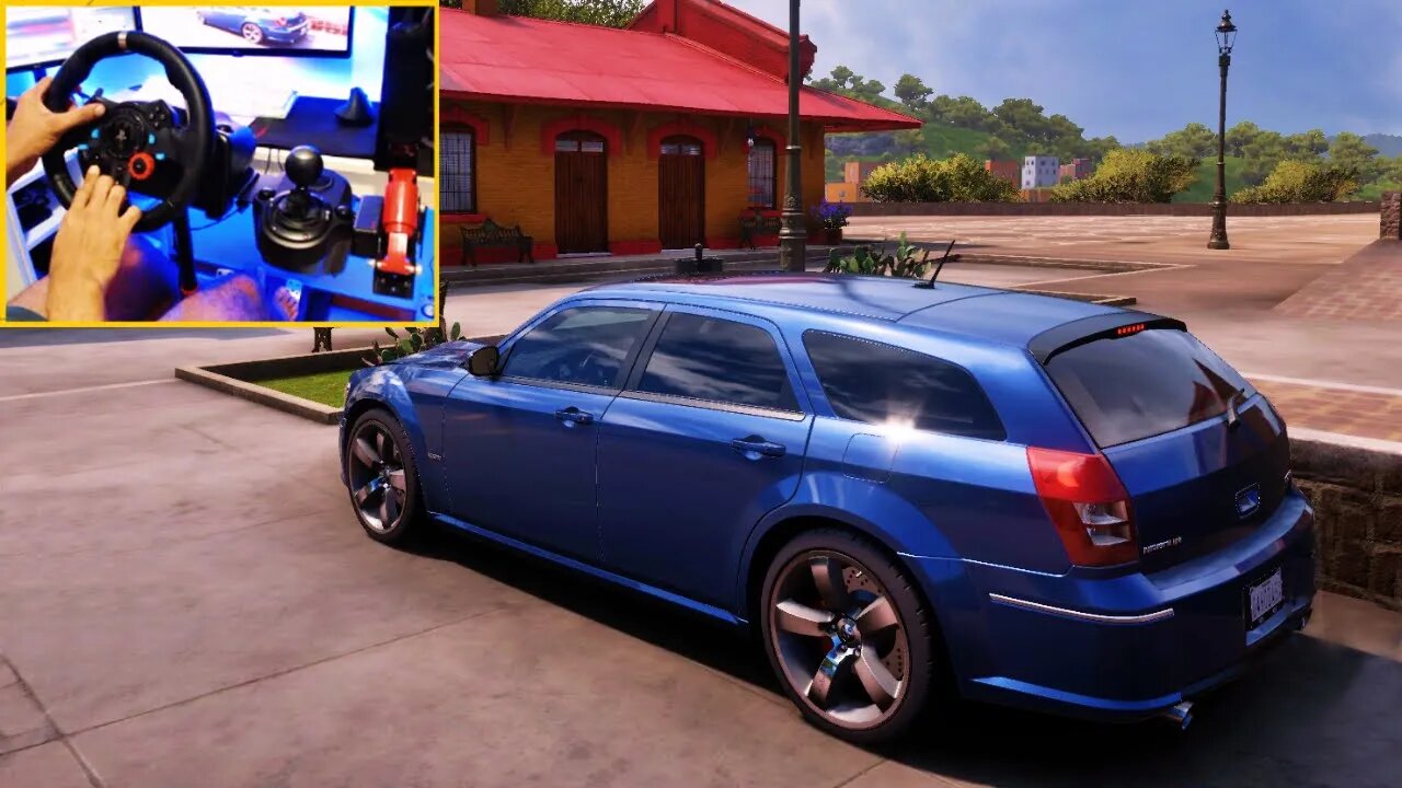 FORZA HORIZON 5 Steering Wheel G29 GAMEPLAY - DODGE MAGNUM SRT-8 2008