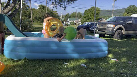 Corbin in the pool