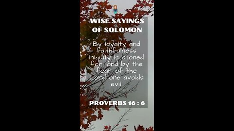 Proverbs 16:6 | NRSV Bible | Wise Sayings of Solomon