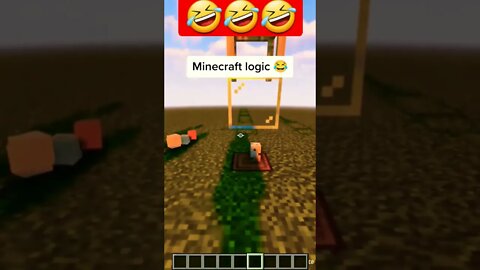 MINECRAFT LOGIC🤣🤣🤣🤯🤯🤯🤣#shorts #minecraft #viral