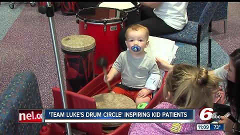 Drum Circle helps kids let out some steam at Peyton Manning Children's Hospital at St. Vincent