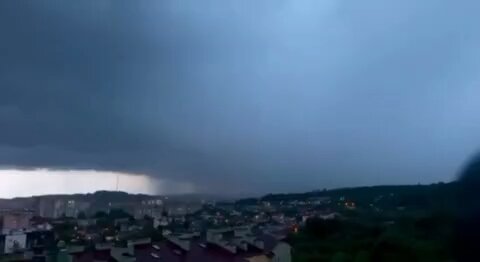In Lviv, Ukraine, lightning hit the transformer. There have been power outages