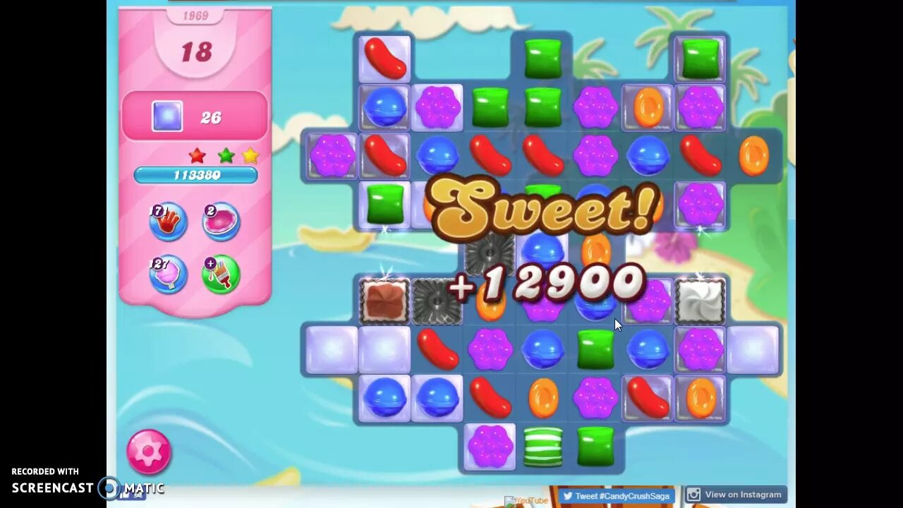 Candy Crush Level 1969 Audio Talkthrough, 3 Stars 0 Boosters