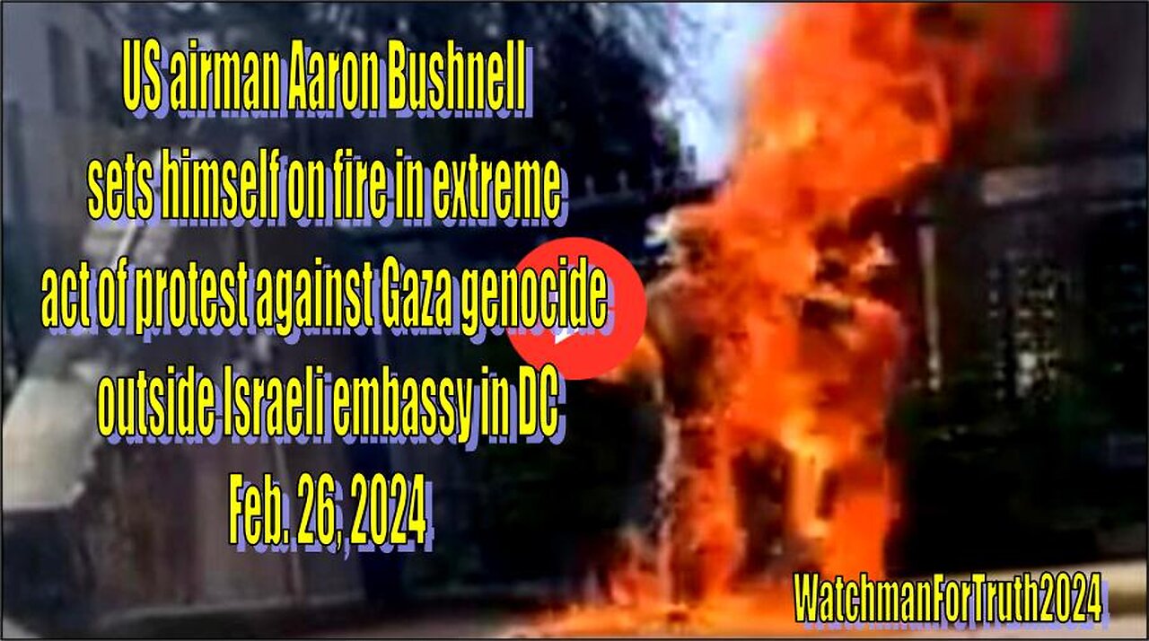 🔥 US Airman sets himself on FIRE to protest the ruling class’ colonization of Gaza