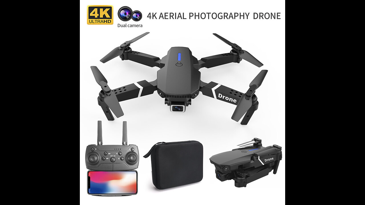 Professional Drone E88 4k wide-angle HD camera WiFi fpv height Hold