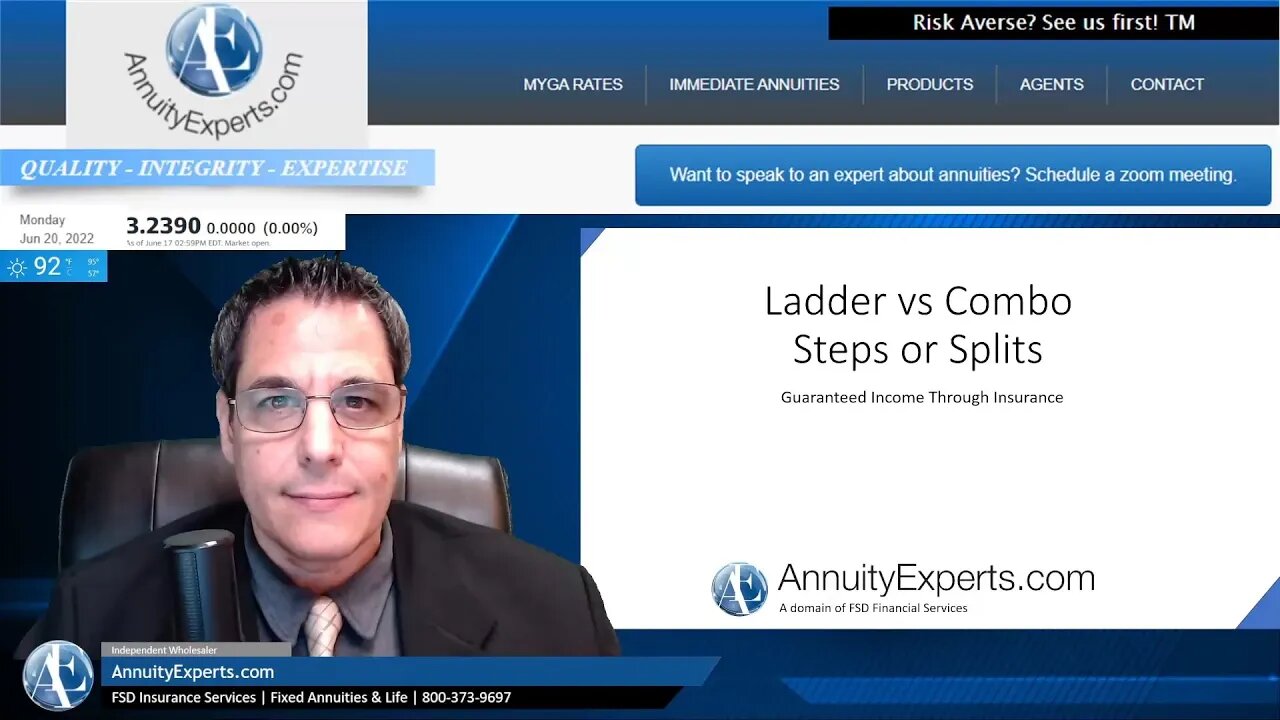 Annuity Ladder vs Combo | Steps or Splits | How to get a 65 year old $50,000 for life with $850,008!