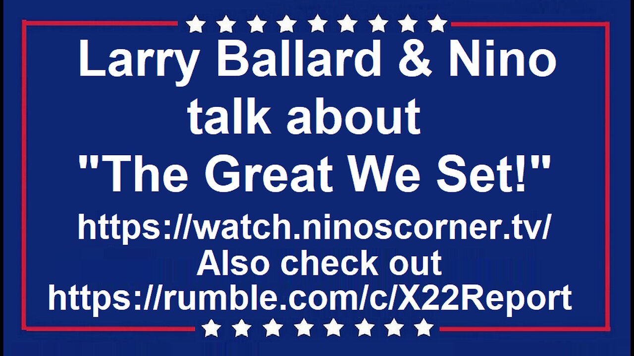 Larry Ballard & Nino talk about "The Great We Set!"