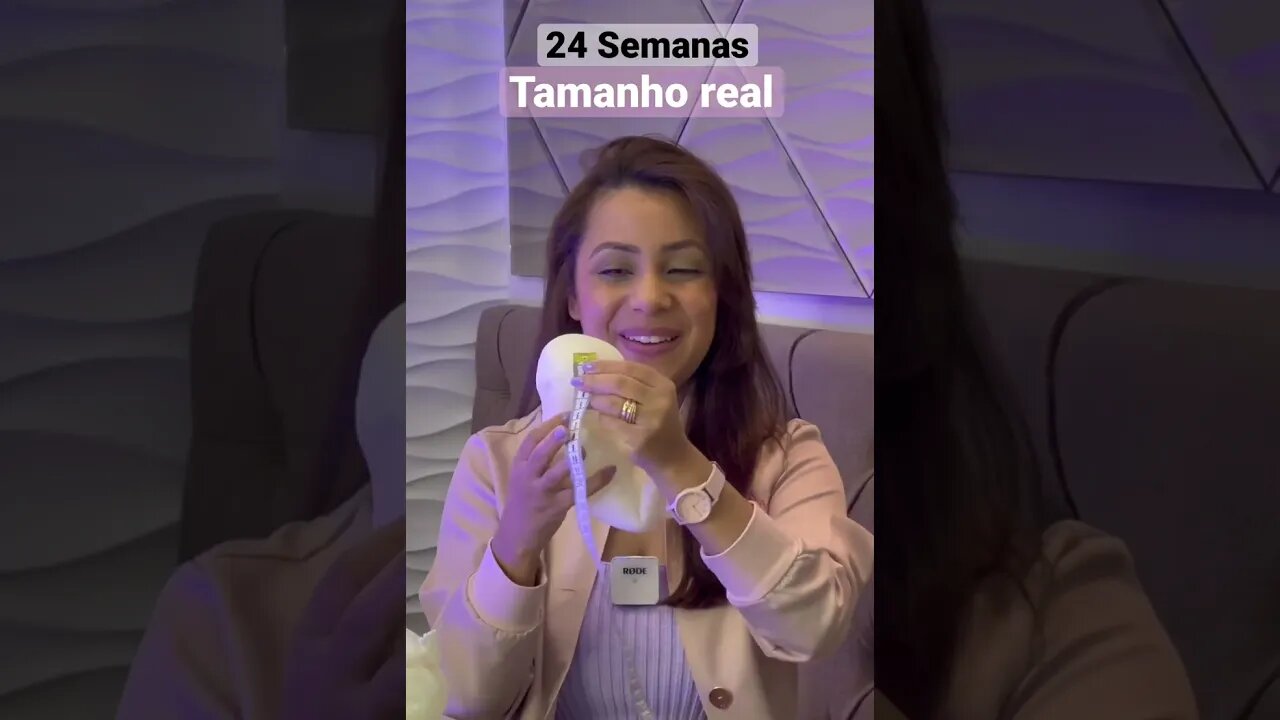 Tamanho real do bebê de 24 semanas de gravidez