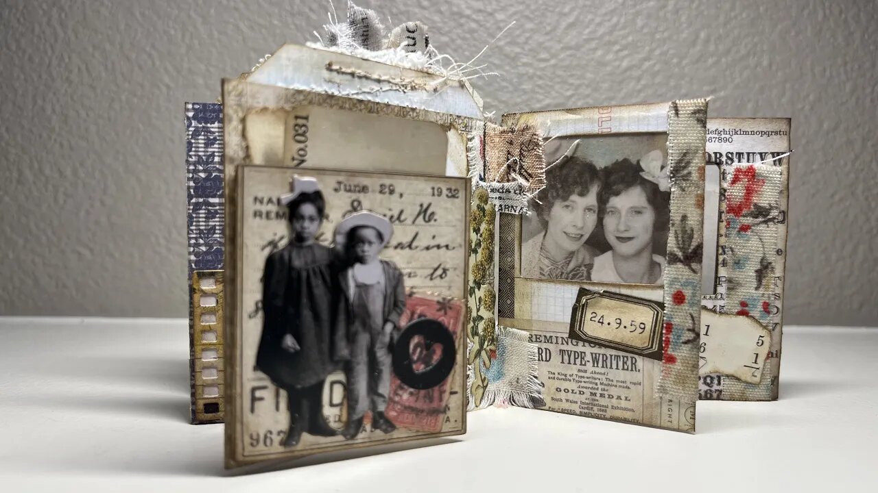 Tim Holtz Paper Frames Mini Hinge Journal Part #4 Finishing Up