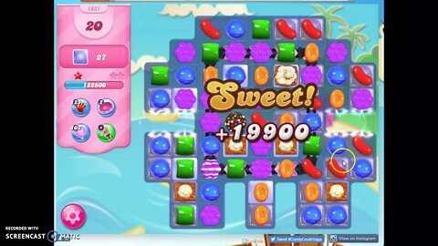 Candy Crush Level 1631 Audio Talkthrough, 1 Star 0 Boosters