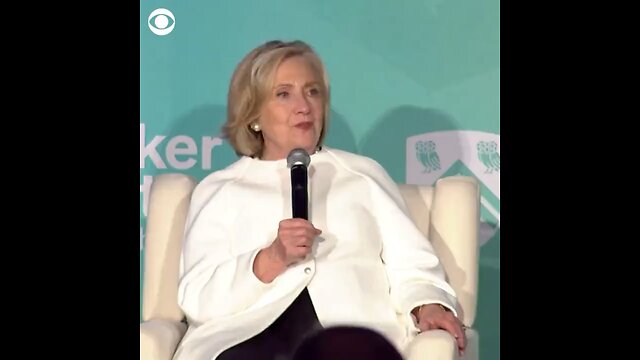 Hillary Clinton discussing the problem with people talking about a ceasefire