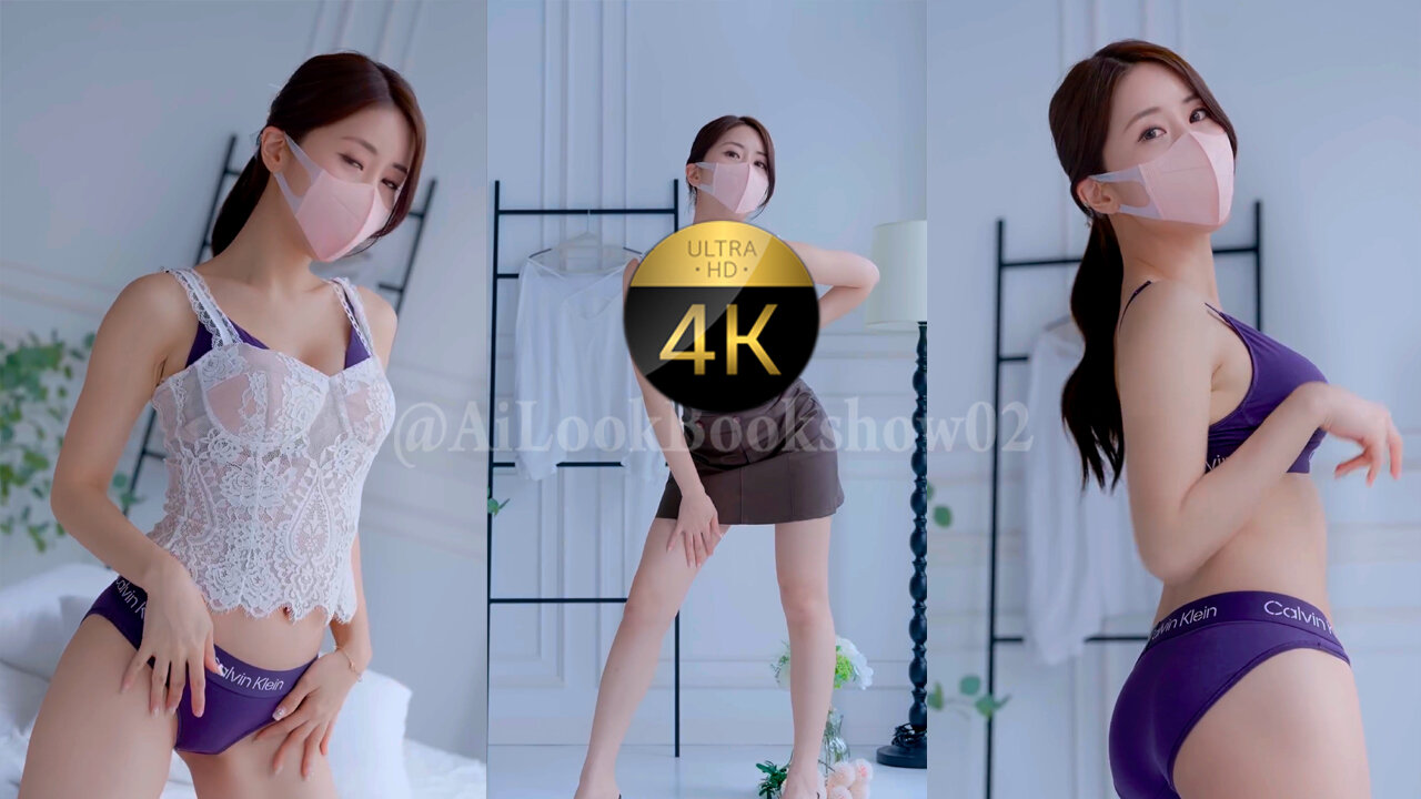 4K underwear Lookbook 스타킹 란제리 언더웨어 룩북 직캠 레전드 여친룩 투피스-@AiLookBookshow02