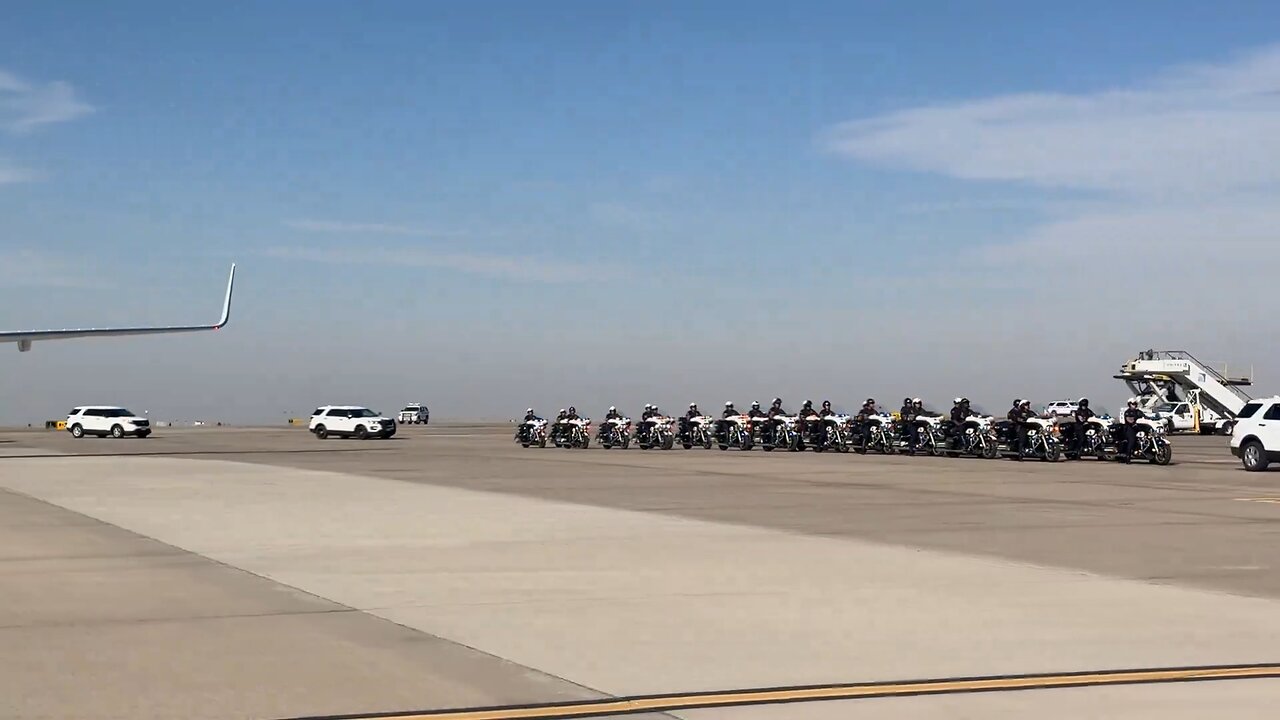 Denver Law Enforcement leading President Trump’s motorcade