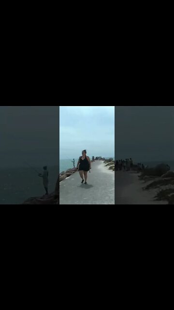 Lively walk up the North Jetty! 🌴🐠🌊