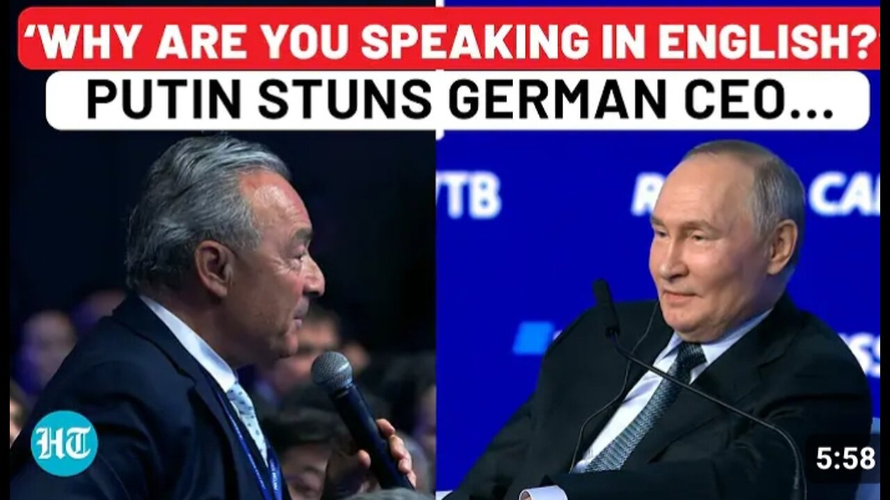 Putin Chastises CEO For Speaking In English, Narrates This Anecdote About ...