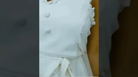 Vestido Feminino com Botão e Cinto Amarrado Verão/ Shopee