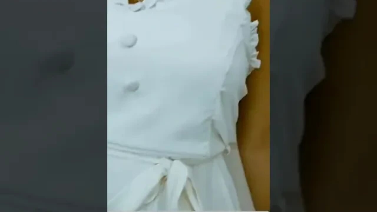 Vestido Feminino com Botão e Cinto Amarrado Verão/ Shopee