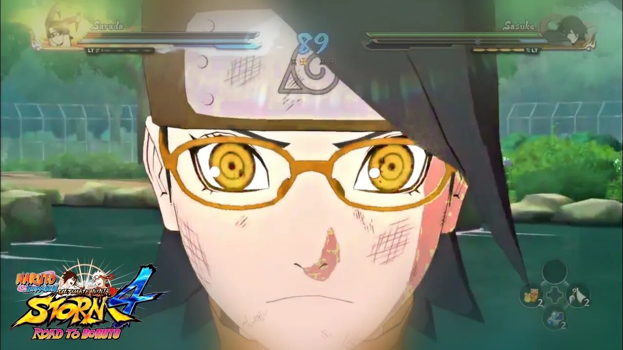 Sarada Ativa SHARINGAN no treinamento com Sasuke - Naruto Shippuden: Ultimate Ninja Storm 4