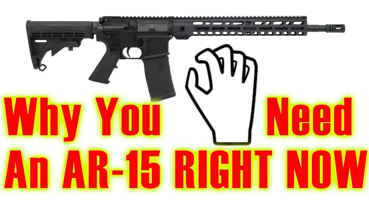 Why you need to buy an AR15 RIGHT NOW