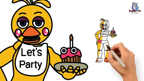 How To Draw Chica Friday Nights At Freddy's - Tutorial