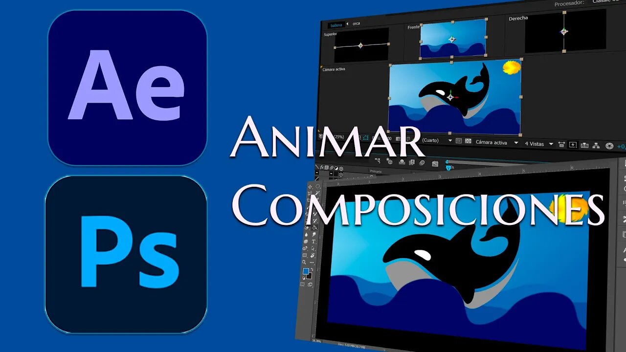 Tutoriales: Animar composición y uso de la herramienta pluma en Photoshop, PARTE 2