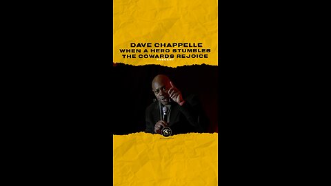 @davechappelle When a hero stumbles the cowards rejoice. #davechappelle 🎥 @netflixisajoke