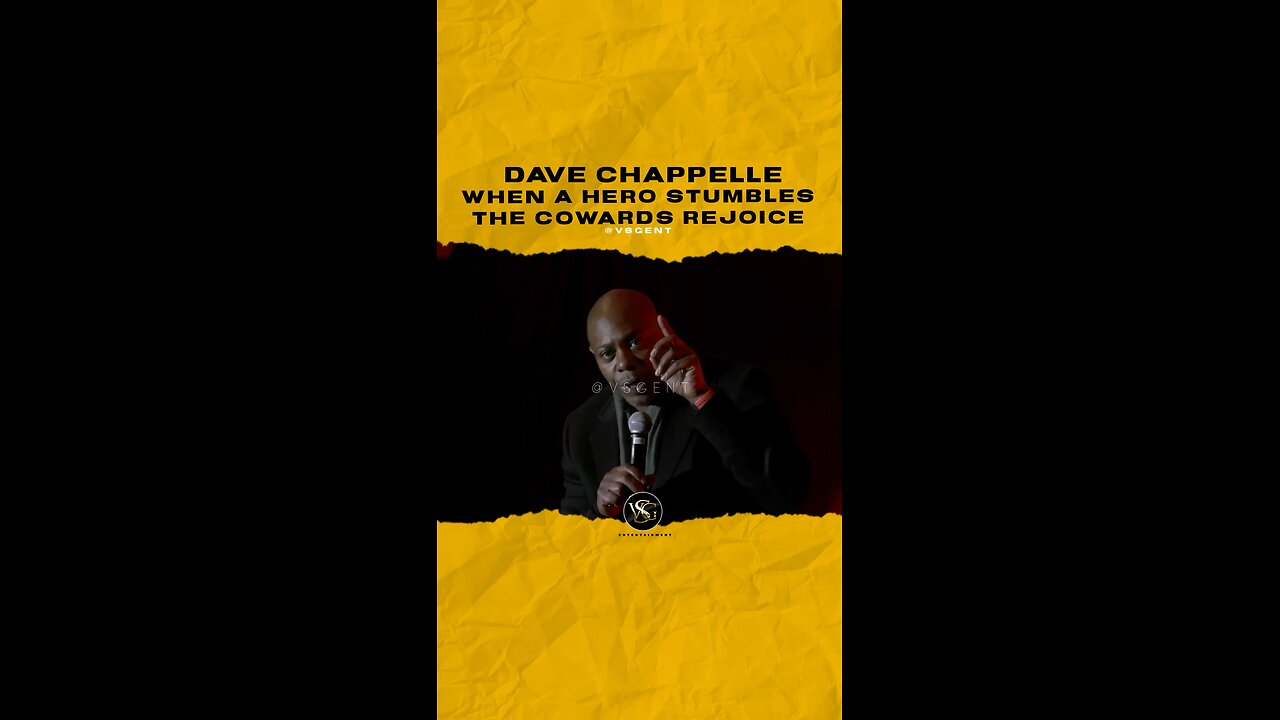 @davechappelle When a hero stumbles the cowards rejoice. #davechappelle 🎥 @netflixisajoke