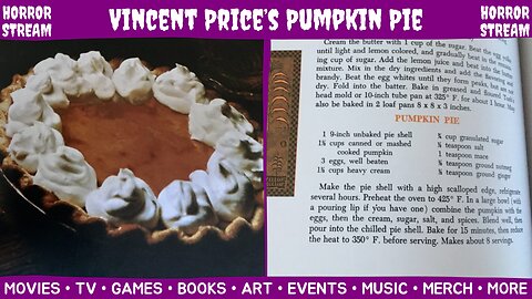 Vincent Price’s Pumpkin Pie makes for a perfect Thanksgiving treat [Vincent Price Legacy]