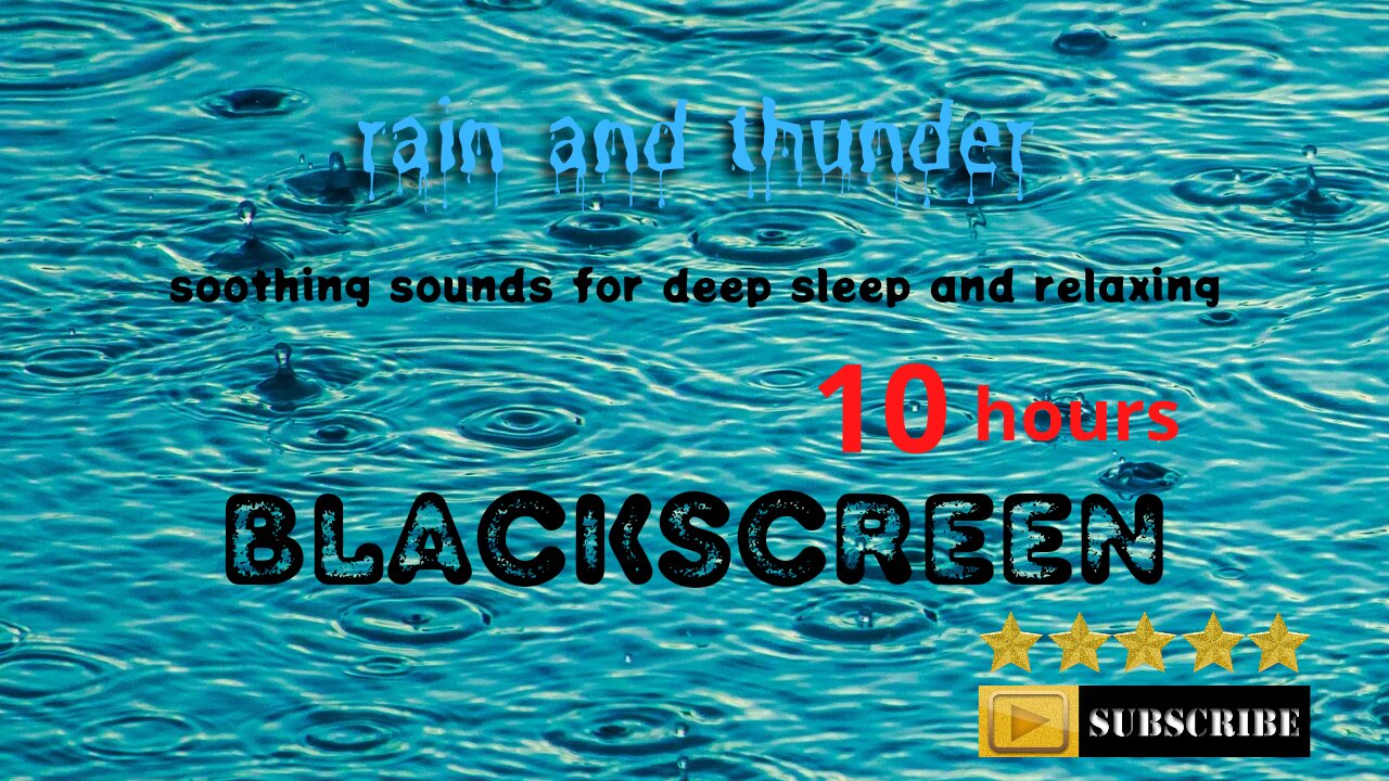 10 hour black screen rain and thunder