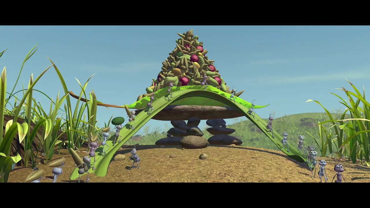 Trecho de "A Bug's Life" (Vida de Inseto) para aula de Computação Inspirada pela Natureza