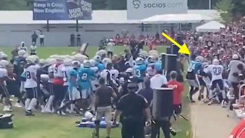 Patriots & Panthers Fight Again, Goes into Stands, Pats Player Hurt