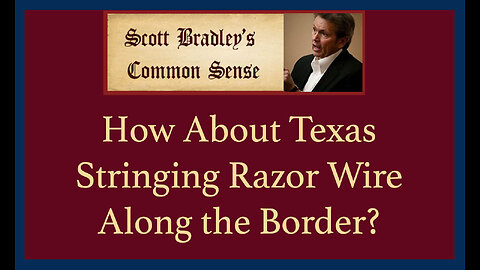 How About Texas Stringing Razor Wire Along the Border?