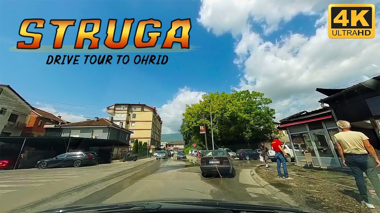 DRIVE TOUR road street view STRUGA - OHRID - Kosel, Macedonia (2023) 🚗 * Insta360 X3