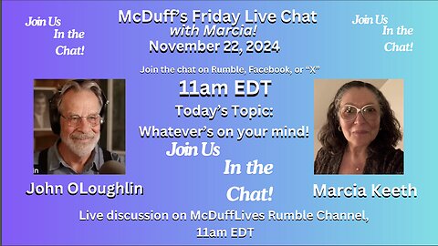 McDuff's Friday Live Chat, November 22, 2024