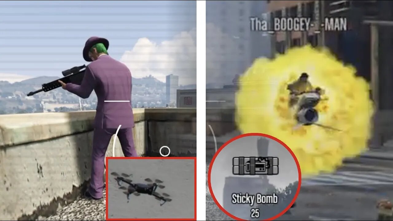 GTA Online: PVP compilation With Drones And Sticky Bombs