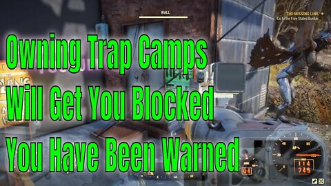 Getting Blocked By *Censeered* for Having A Fallout 76 Trap Camp