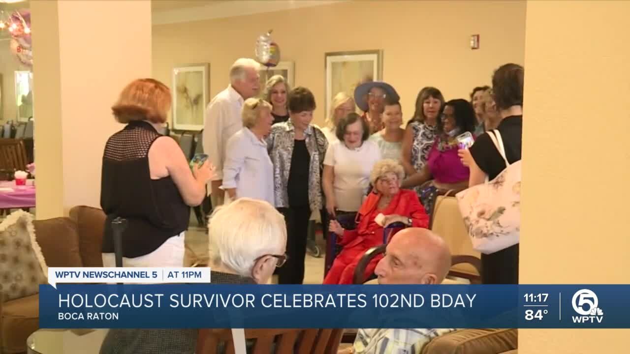 Holocaust survivor celebrates 102nd birthday
