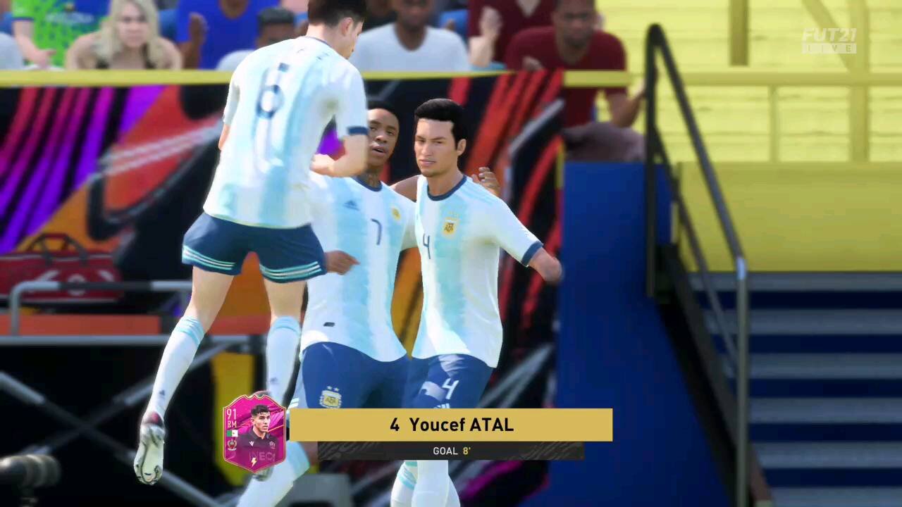 Fifa21 FUT Squad Battles - Youcef Atal shot from outside the box