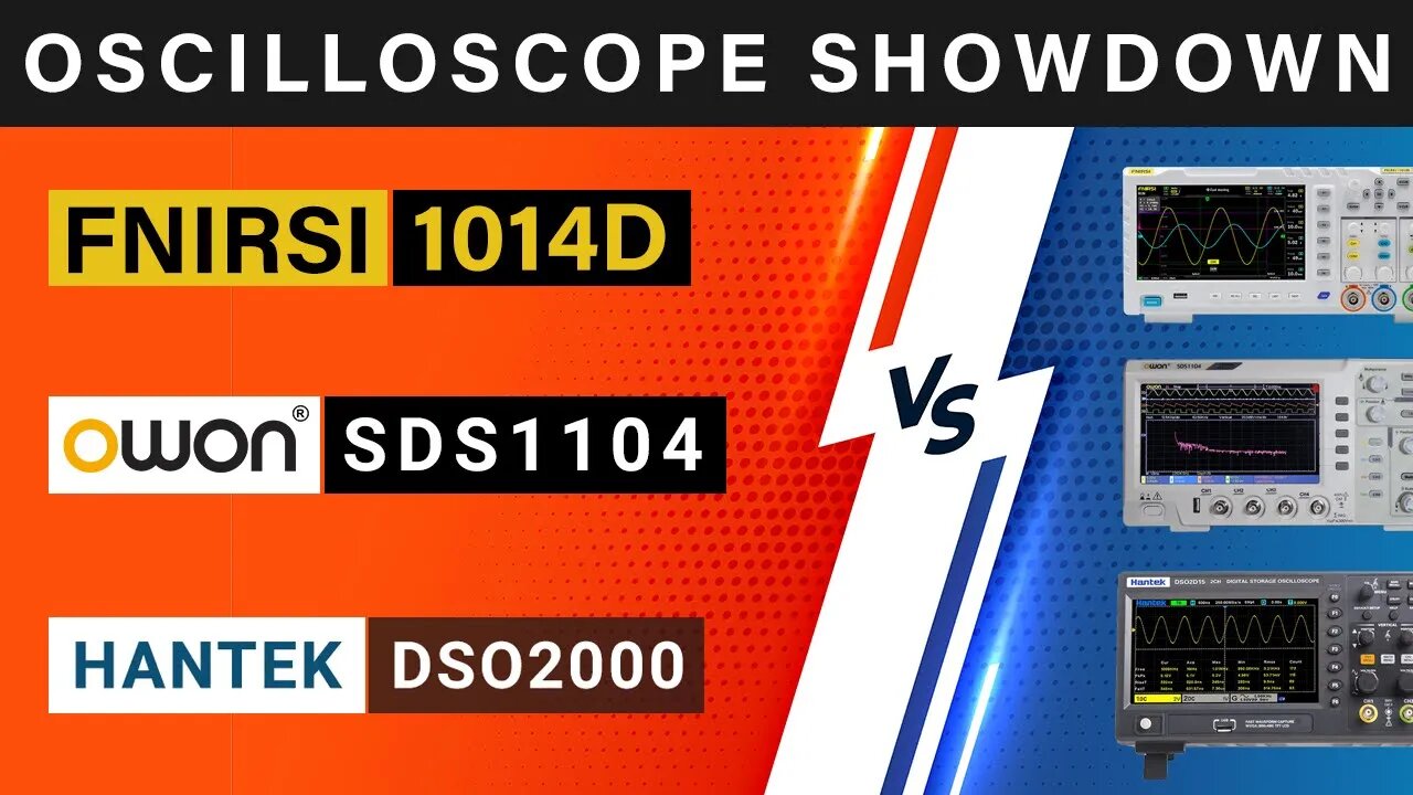 FNIRSI 1014D vs OWON SDS1104 vs Hantek DSO2D10 ⭐ Entry Level Oscilloscope Showdown!