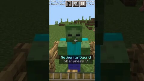 Sharpness or Smite | the best enchantment for your sword || #shorts #minecraftpe