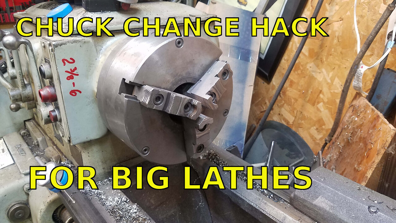 Lathe Chuck Changing Hack for Heavy Chucks